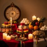 Split image comparing birthday cake and Korean Lunar New Year celebration representing the Korean age system